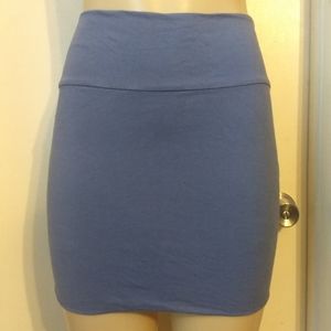 Blue Charlotte Russe High Waist Mini Skirt